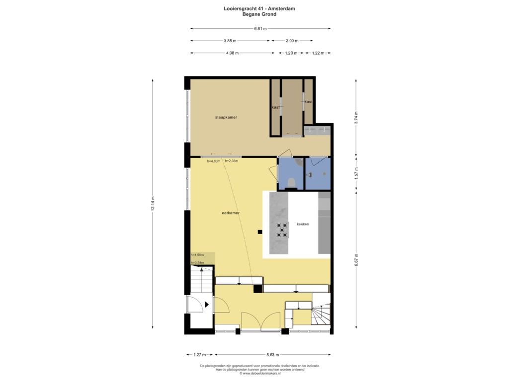 Bekijk plattegrond van Begane Grond van Eerste Passeerdersdwarsstraat 2-A