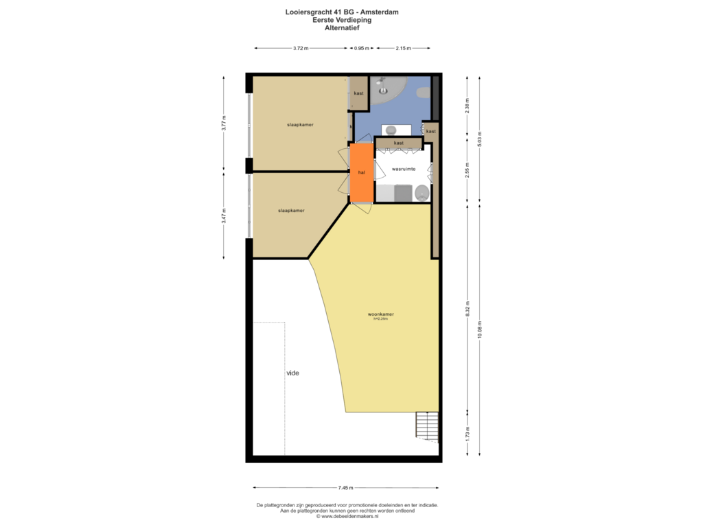 Bekijk plattegrond van Eerste Verdieping Alternateif van Eerste Passeerdersdwarsstraat 2-A