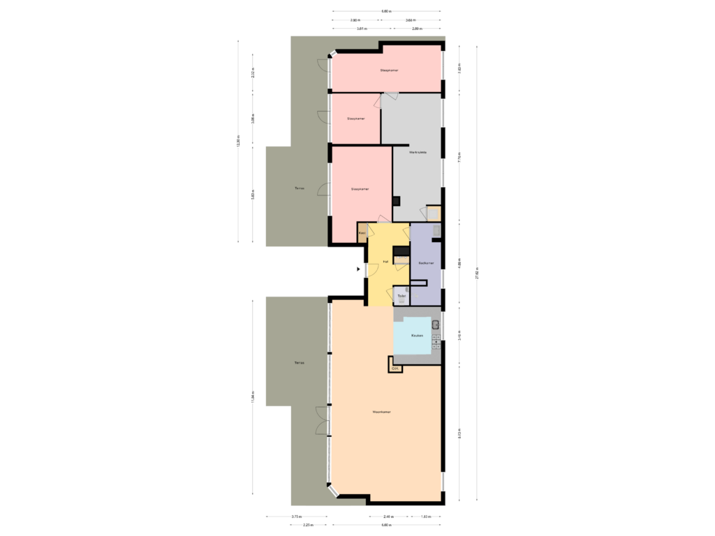 Bekijk plattegrond van Plattegrond van Sterrekinderen erf 28