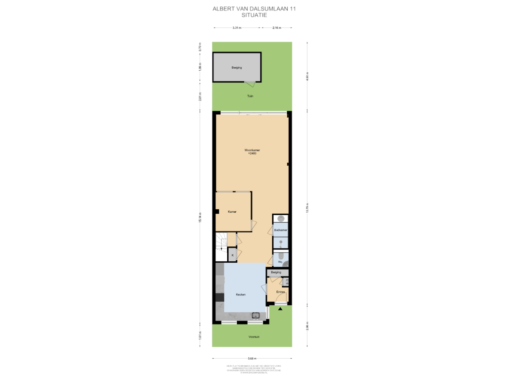 Bekijk plattegrond van Situatie van Albert van Dalsumlaan 11