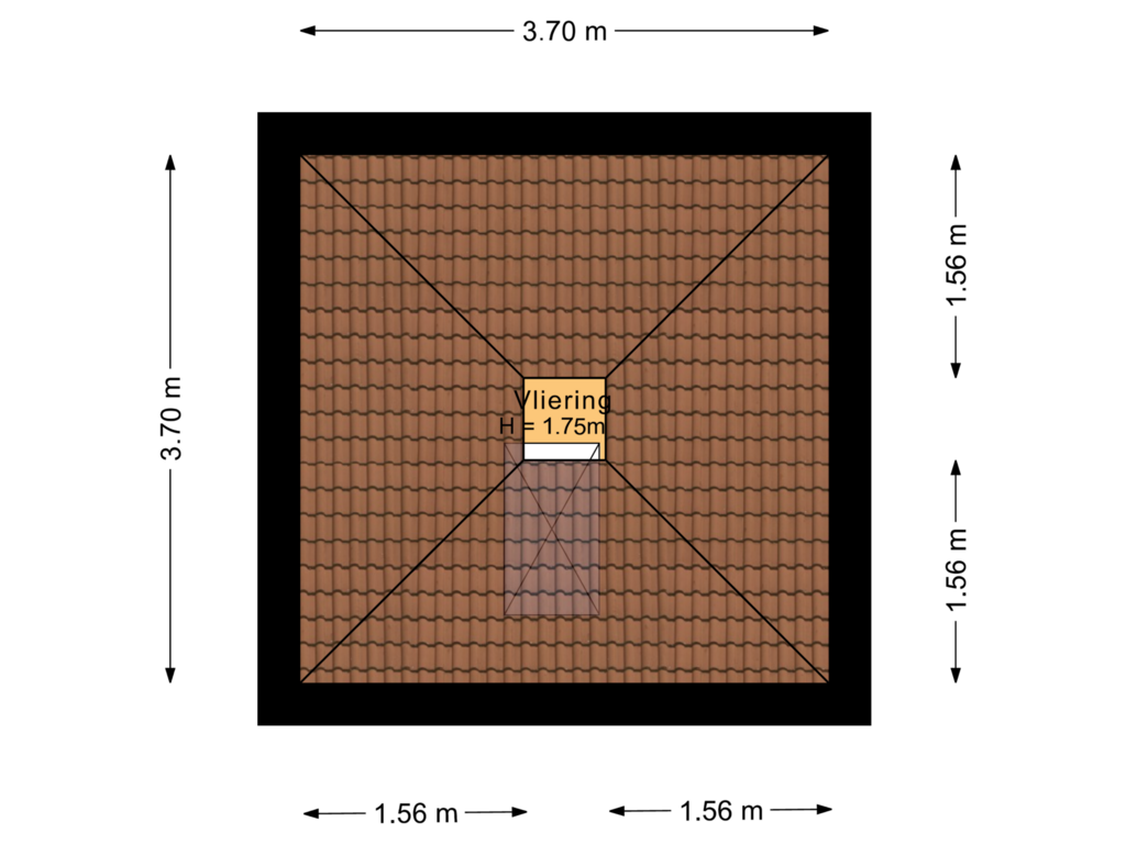 View floorplan of Vliering of Apolloweg 275