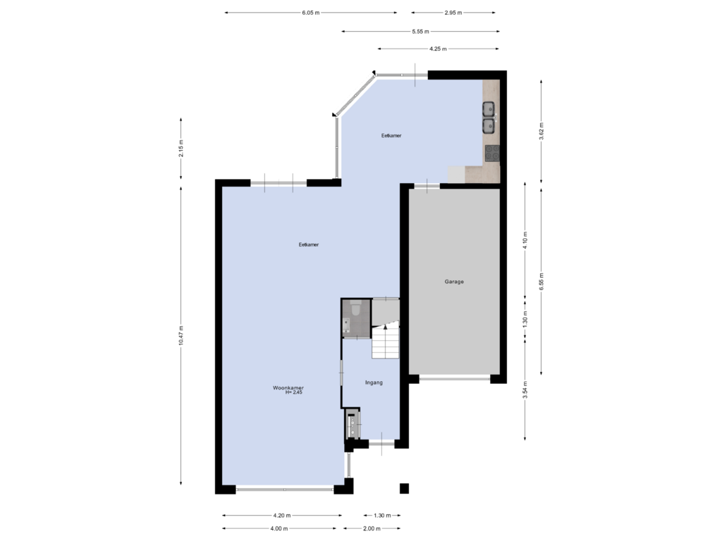 Bekijk plattegrond van Begane grond van Schippersvaartweg 16