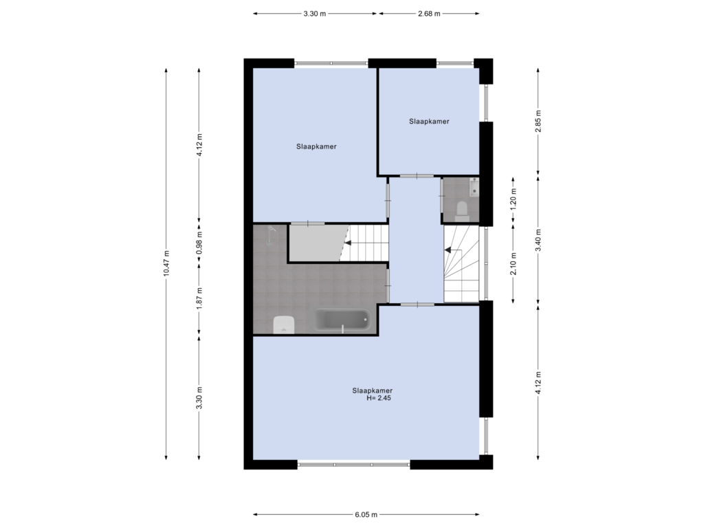 Bekijk plattegrond van Eerste etage van Schippersvaartweg 16