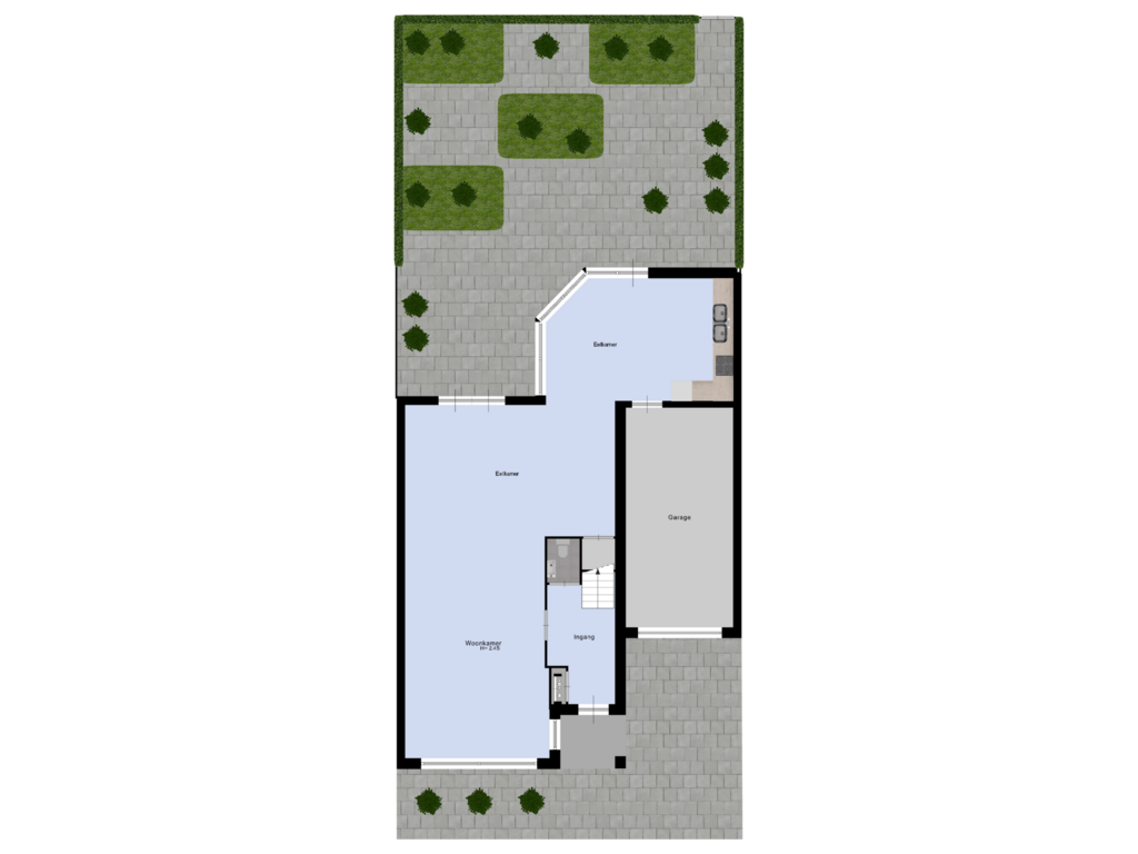 Bekijk plattegrond van Tuin van Schippersvaartweg 16