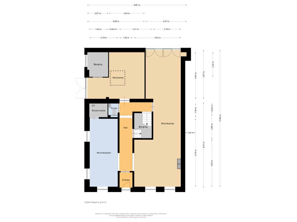 View floorplan of Optie begane grond of Schans 15