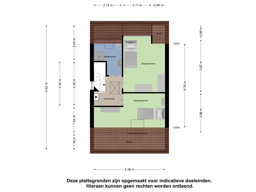 View floorplan of Tweede Verdieping of Limes 1