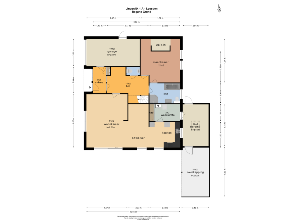 Bekijk plattegrond van BEGANE GROND van Lingewijk 1-A