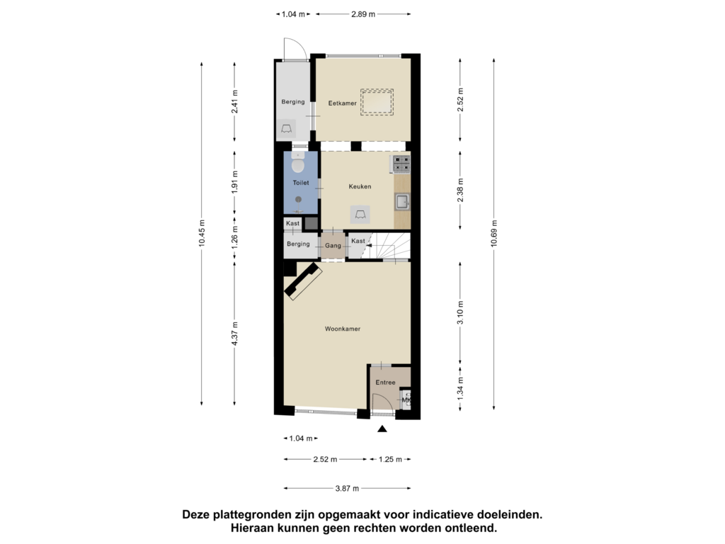 View floorplan of Begane Grond of Zuideinde 5