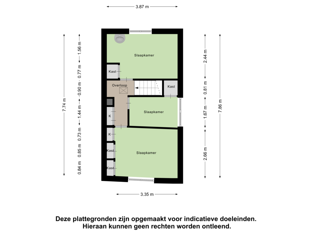 View floorplan of Eerste Verdieping of Zuideinde 5