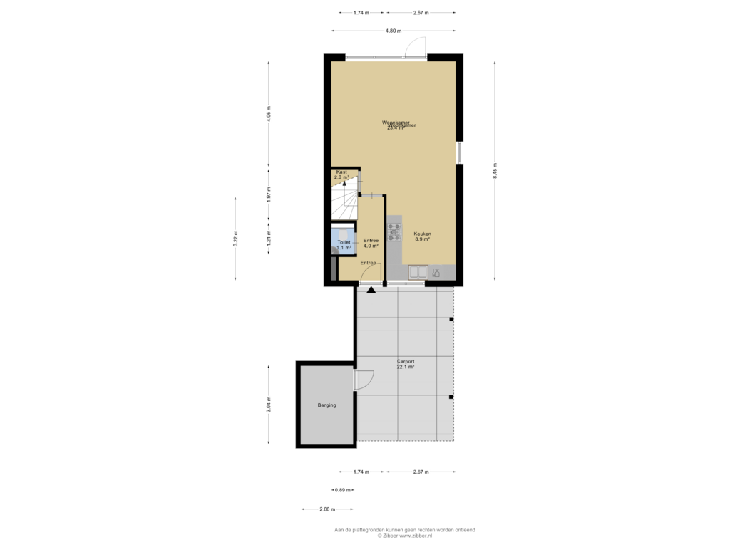 Bekijk plattegrond van Begane Grond van Saffierstraat 44