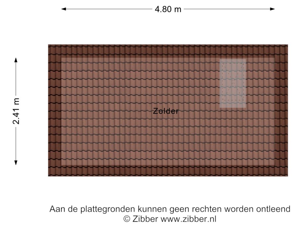 Bekijk plattegrond van Zolder van Saffierstraat 44