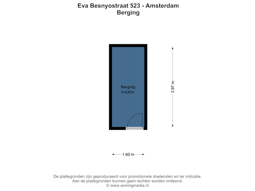 View floorplan of Berging of Eva Besnyöstraat 523