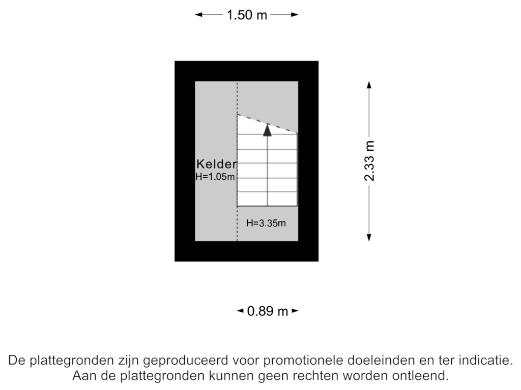 View floorplan of Kelder of Hobbemalaan 78