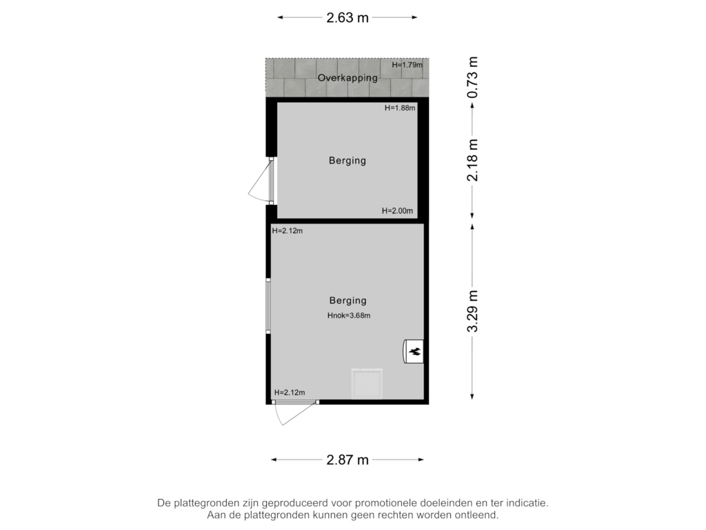 View floorplan of Berging 1 of Hobbemalaan 78