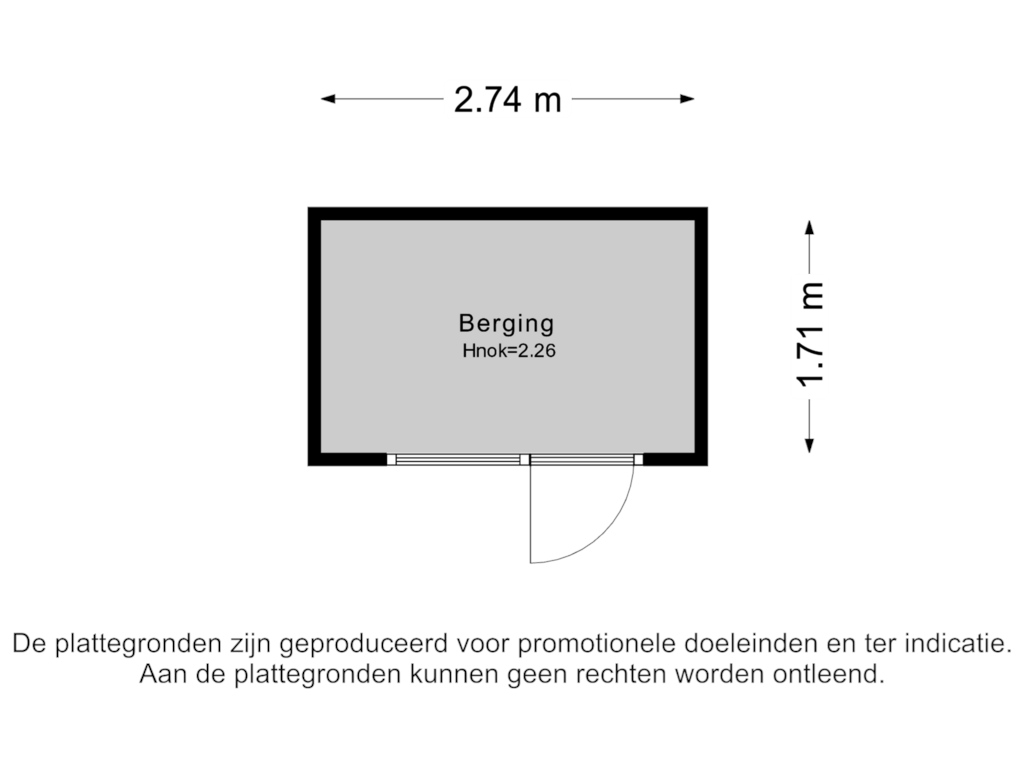 View floorplan of Berging 2 of Hobbemalaan 78