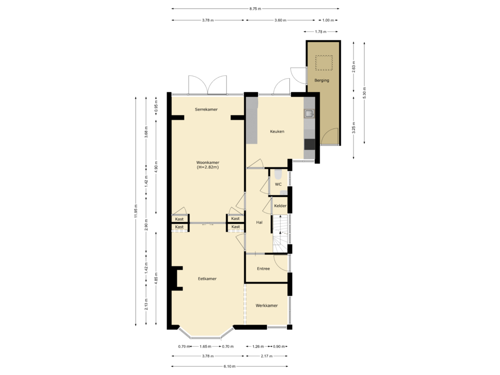 Bekijk plattegrond van begane grond van Anna van Burenstraat 17