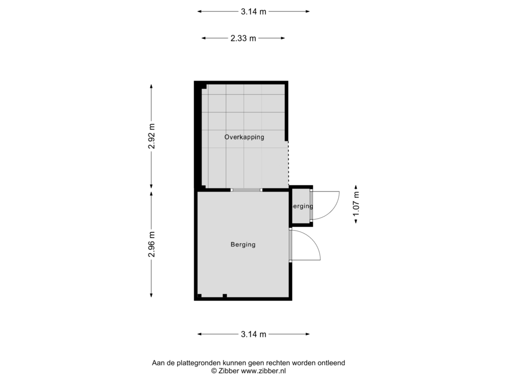 Bekijk plattegrond van Berging van Paulus Potterstraat 16