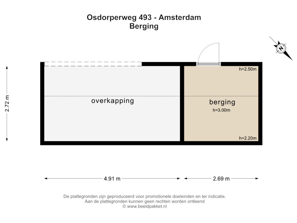 View floorplan of BERGING of Osdorperweg 493