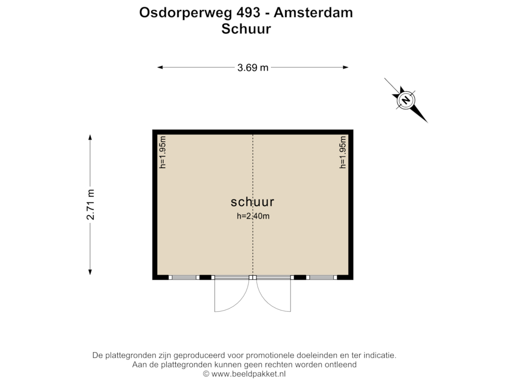 View floorplan of SCHUUR of Osdorperweg 493