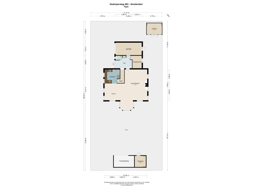 View floorplan of TUIN of Osdorperweg 493