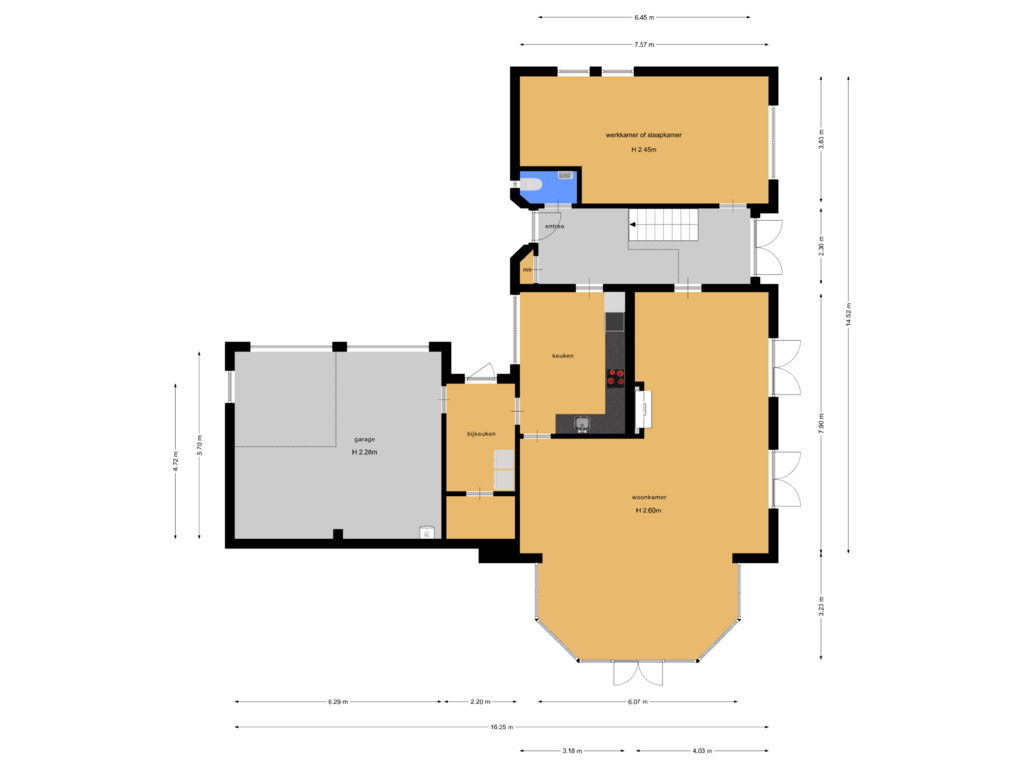 Bekijk plattegrond van Begane grond van Rijksweg 7