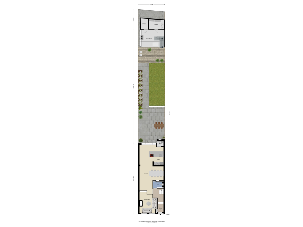 Bekijk plattegrond van Begane grond-tuin van Boulevard Antverpia 16