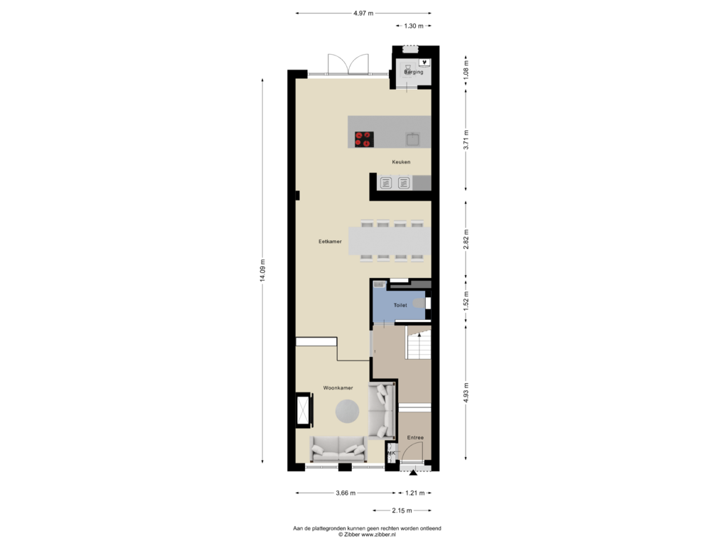 Bekijk plattegrond van Begane grond van Boulevard Antverpia 16