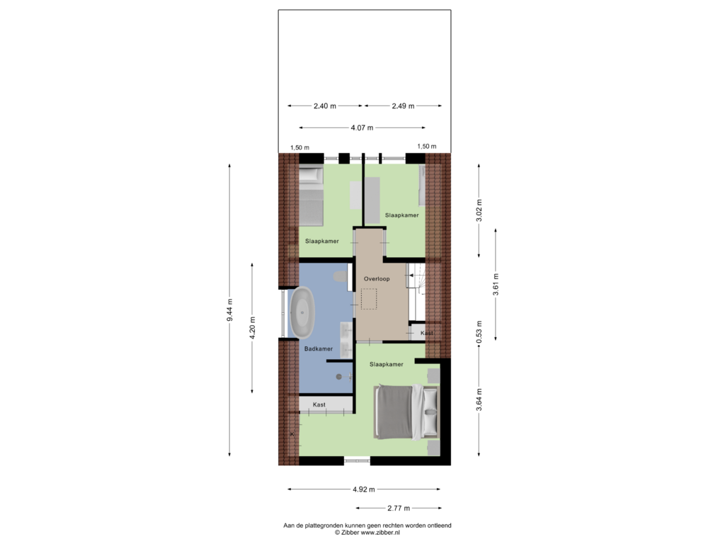 Bekijk plattegrond van Eerste verdieping van Boulevard Antverpia 16