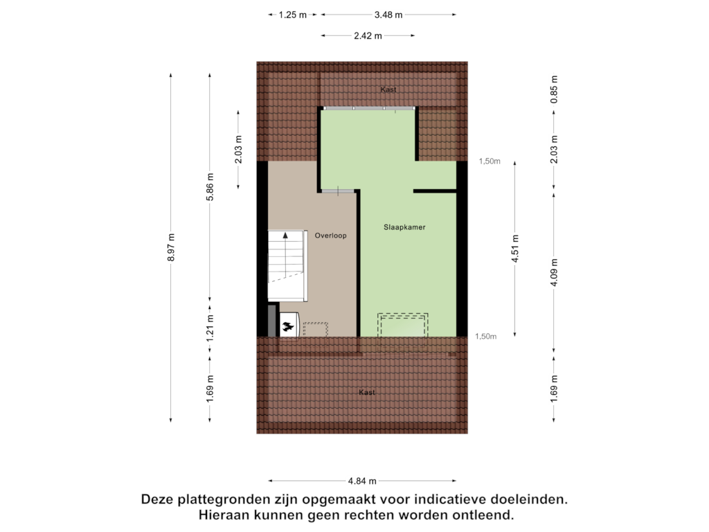 View floorplan of Tweede Verdieping of Salviahof 7