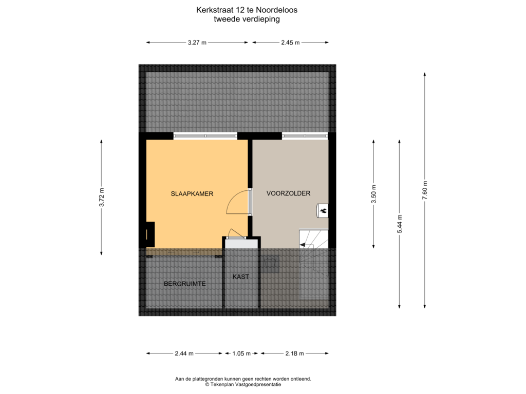 View floorplan of Tweede Verdieping of Kerkstraat 12