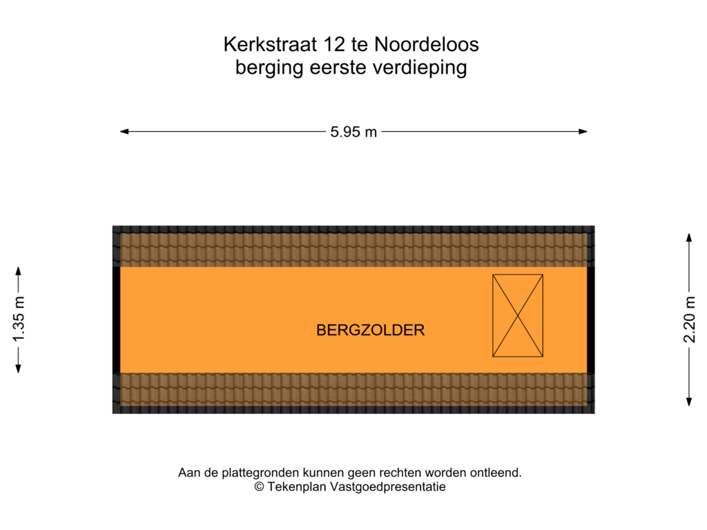 View floorplan of Berging Eerste Verdieping of Kerkstraat 12