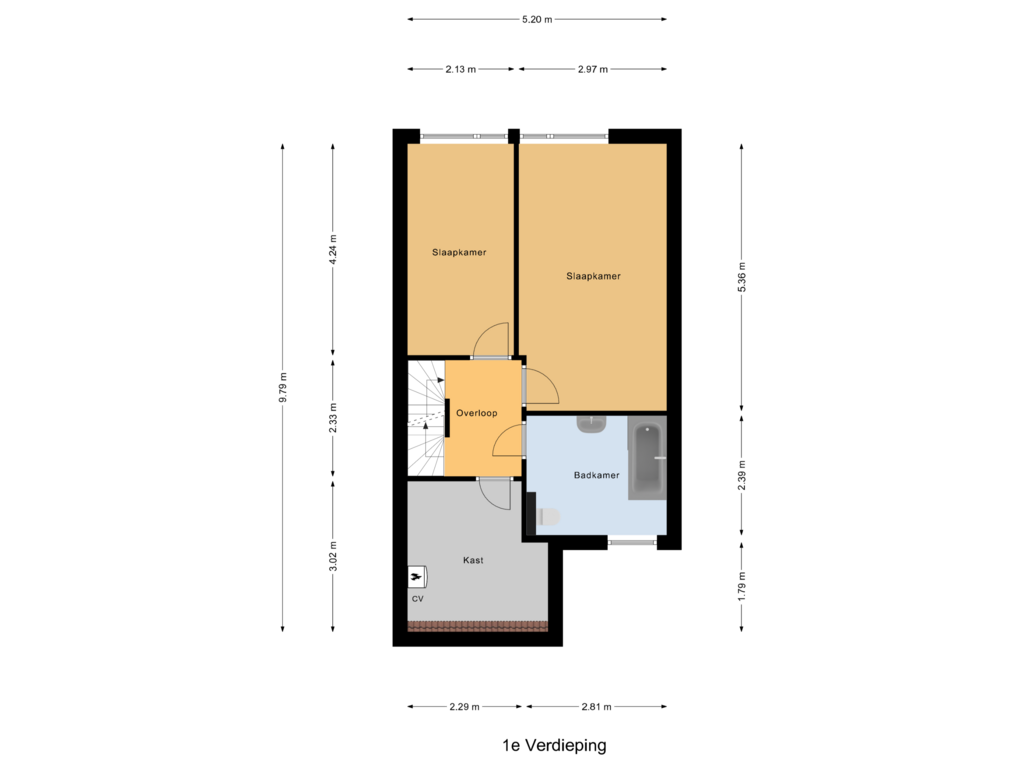 Bekijk plattegrond van 1e Verdieping van Zwanenveld 6015