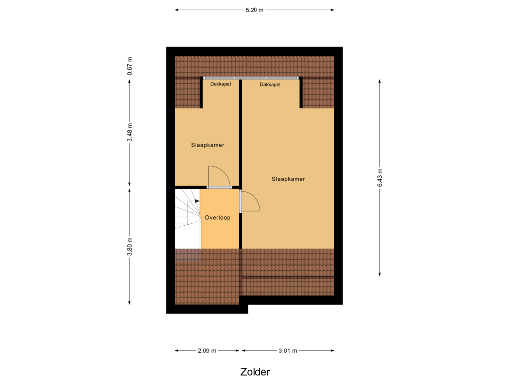 Bekijk plattegrond van Zolder van Zwanenveld 6015