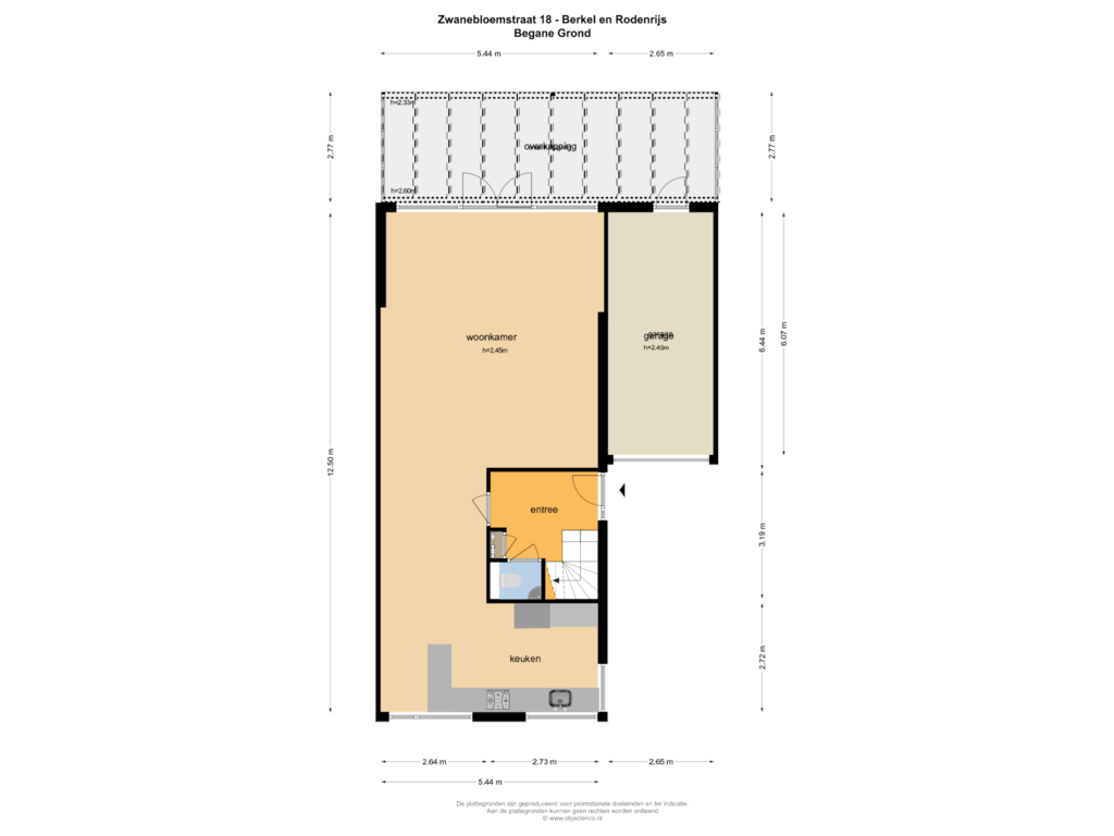 Bekijk plattegrond van Begane Grond van Zwanebloemstraat 18