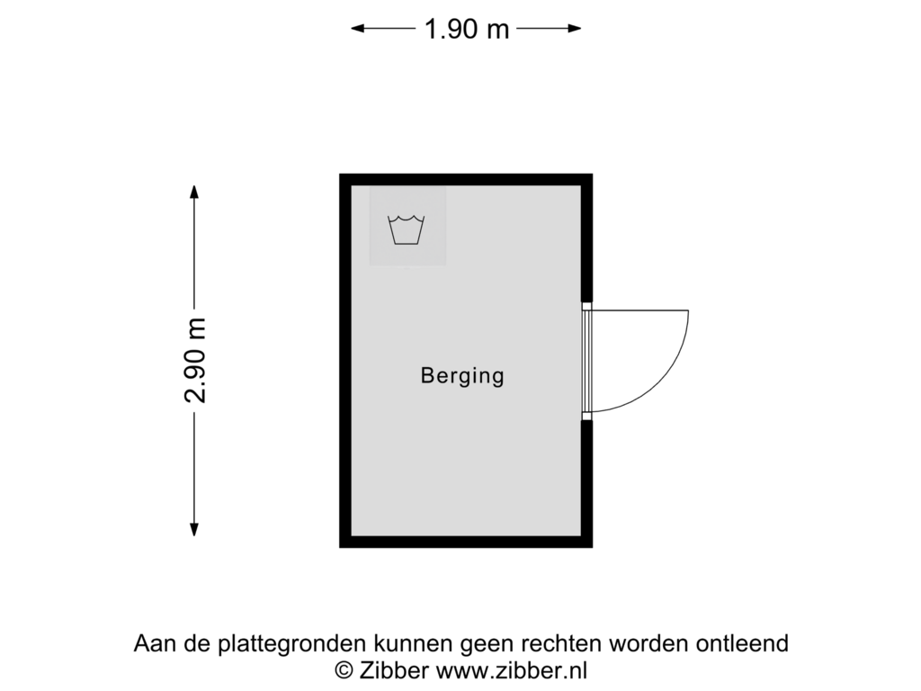 View floorplan of Berging of Oude Veensegrindweg 76-3