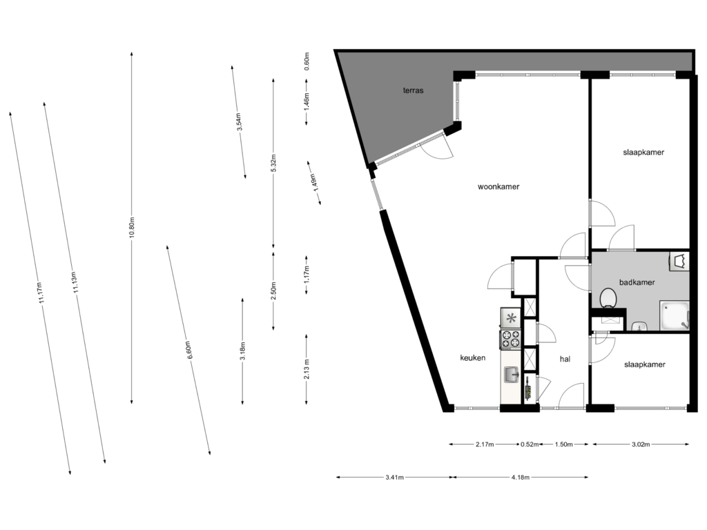 Bekijk plattegrond van appartement van Boksdoornstraat 138