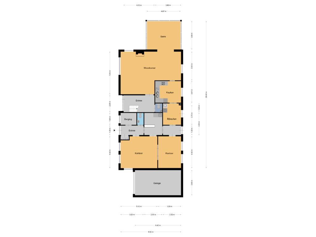 Bekijk plattegrond van Begane grond van Veenweg 38