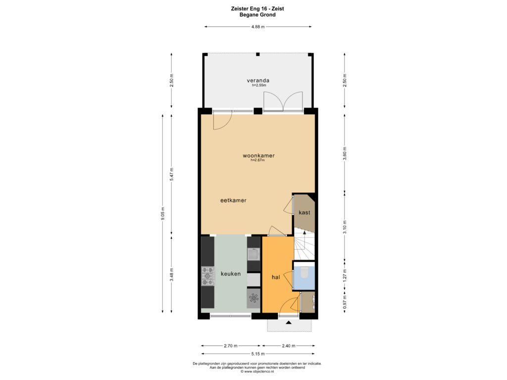 Bekijk plattegrond van BEGANE GROND van Zeister Eng 16