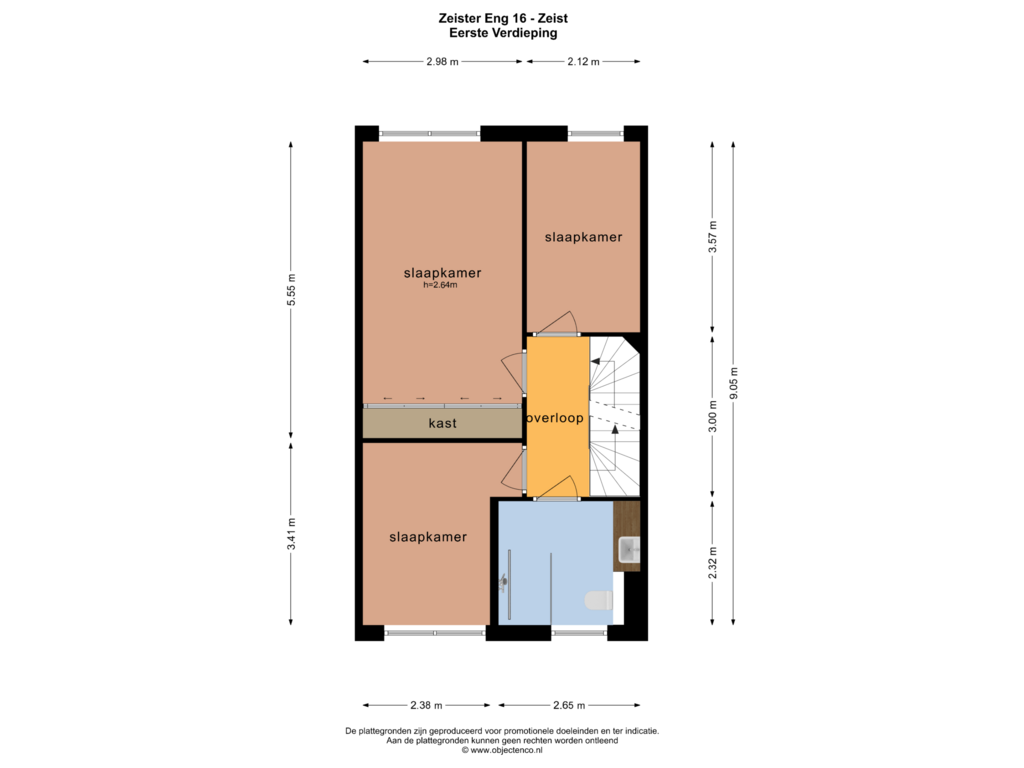 Bekijk plattegrond van EERSTE VERDIEPING van Zeister Eng 16