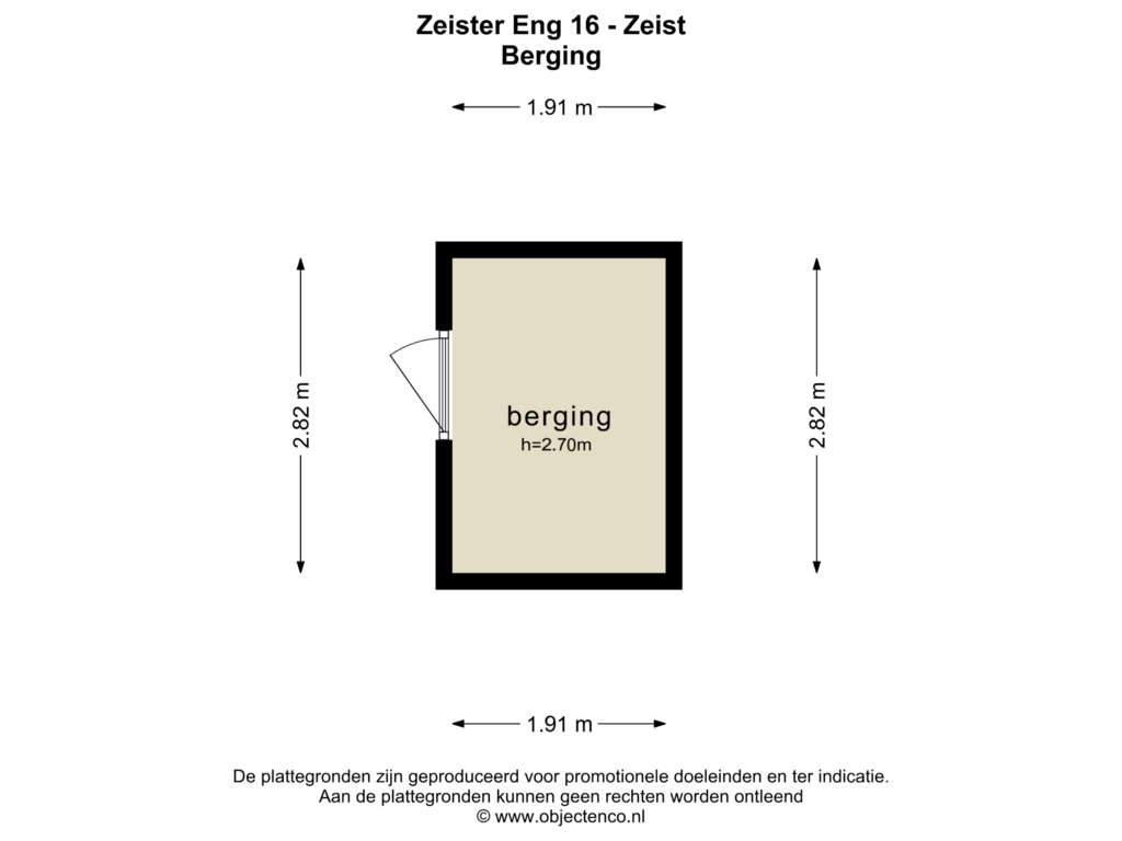 Bekijk plattegrond van BERGING van Zeister Eng 16