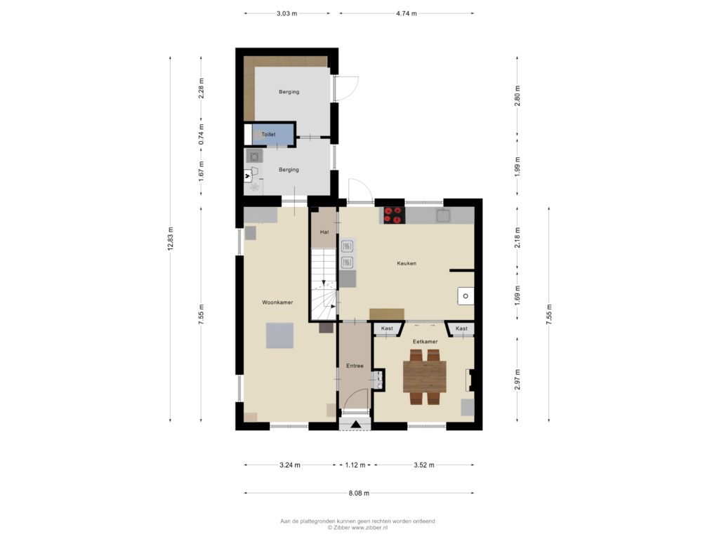 View floorplan of Begane grond of Groenweg 7