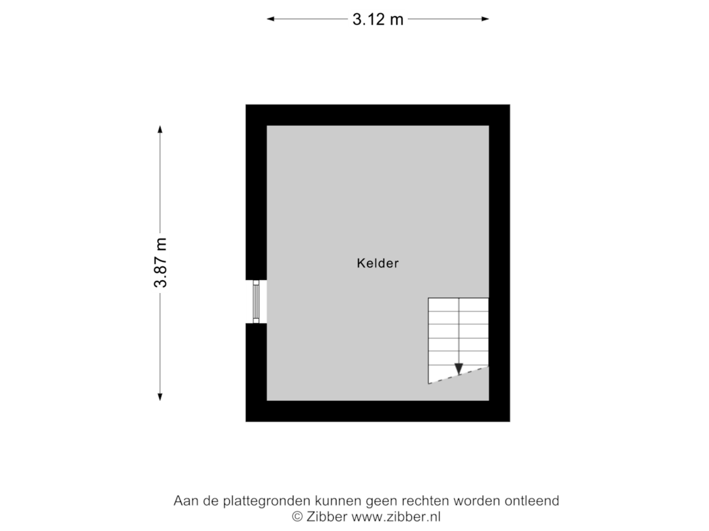 View floorplan of Kelder of Groenweg 7