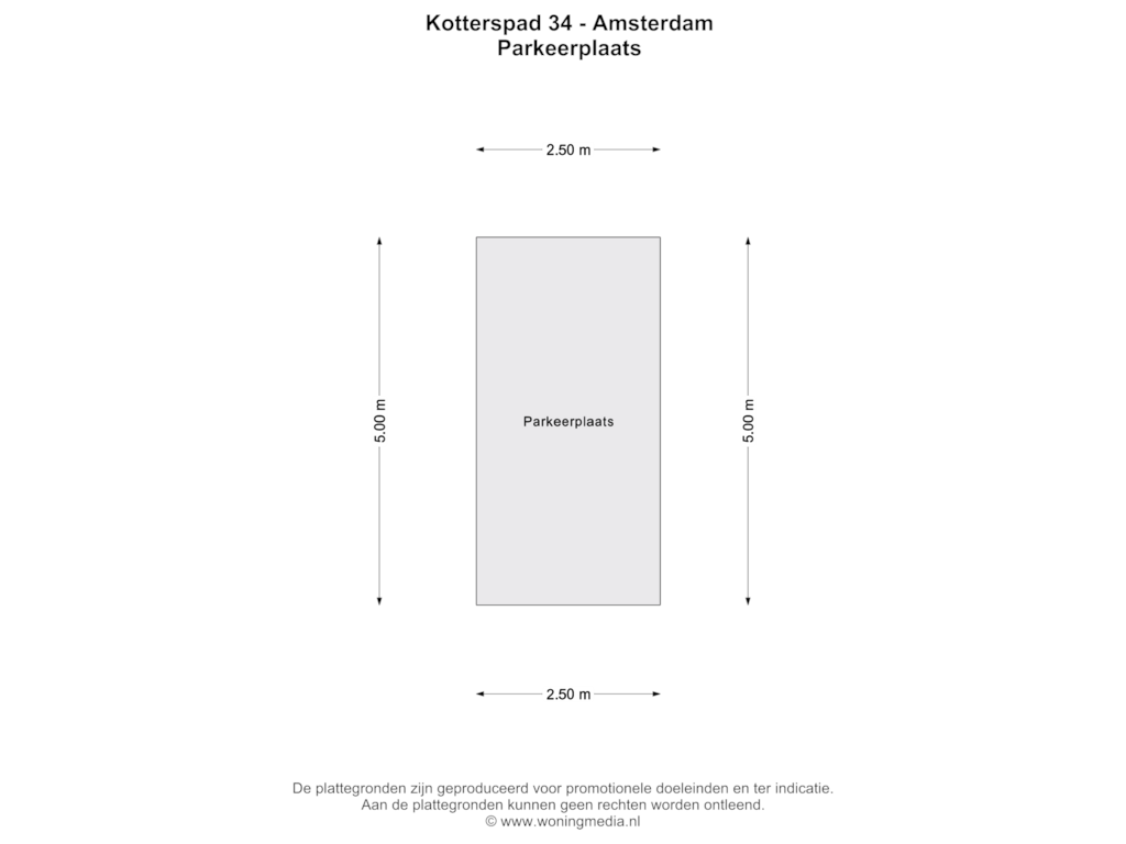 View floorplan of Parkeerplaats of Kotterspad 34