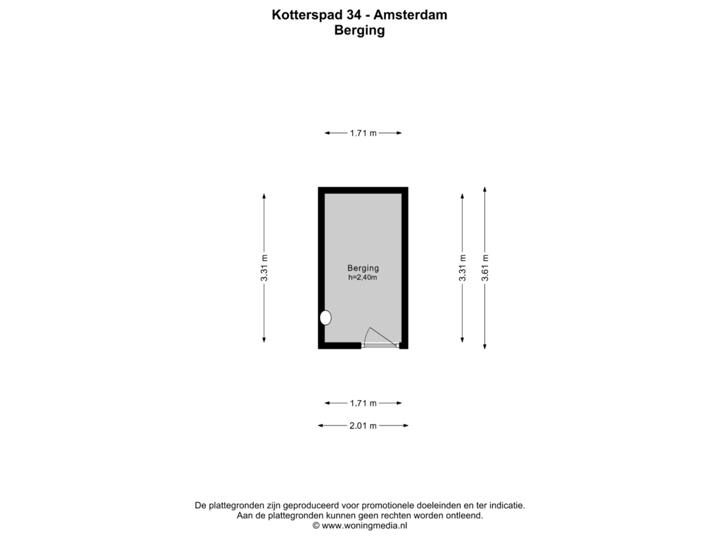 View floorplan of Berging of Kotterspad 34