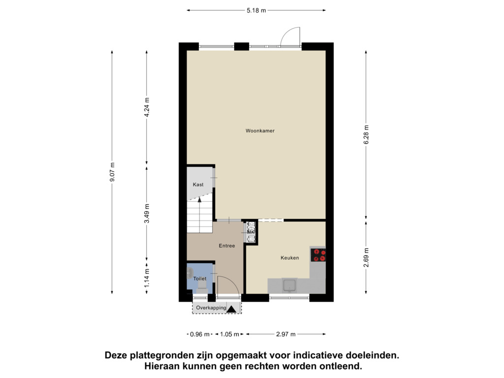 Bekijk plattegrond van Begane Grond van Kraanvogelstraat 21