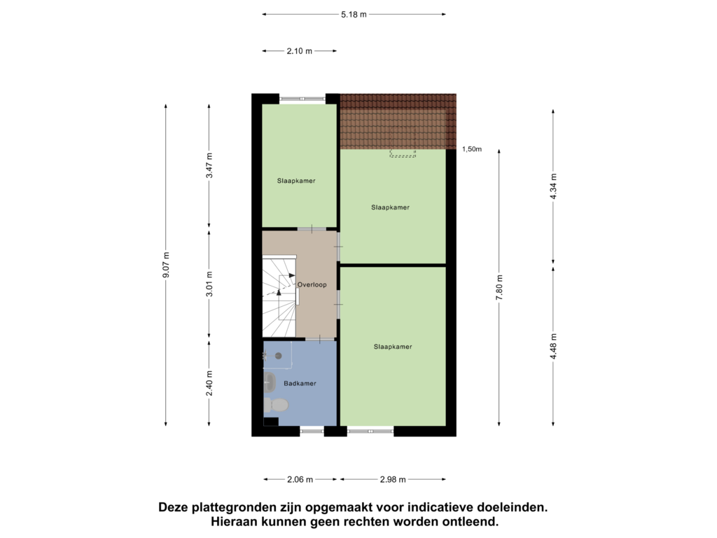 Bekijk plattegrond van Eerste Verdieping van Kraanvogelstraat 21