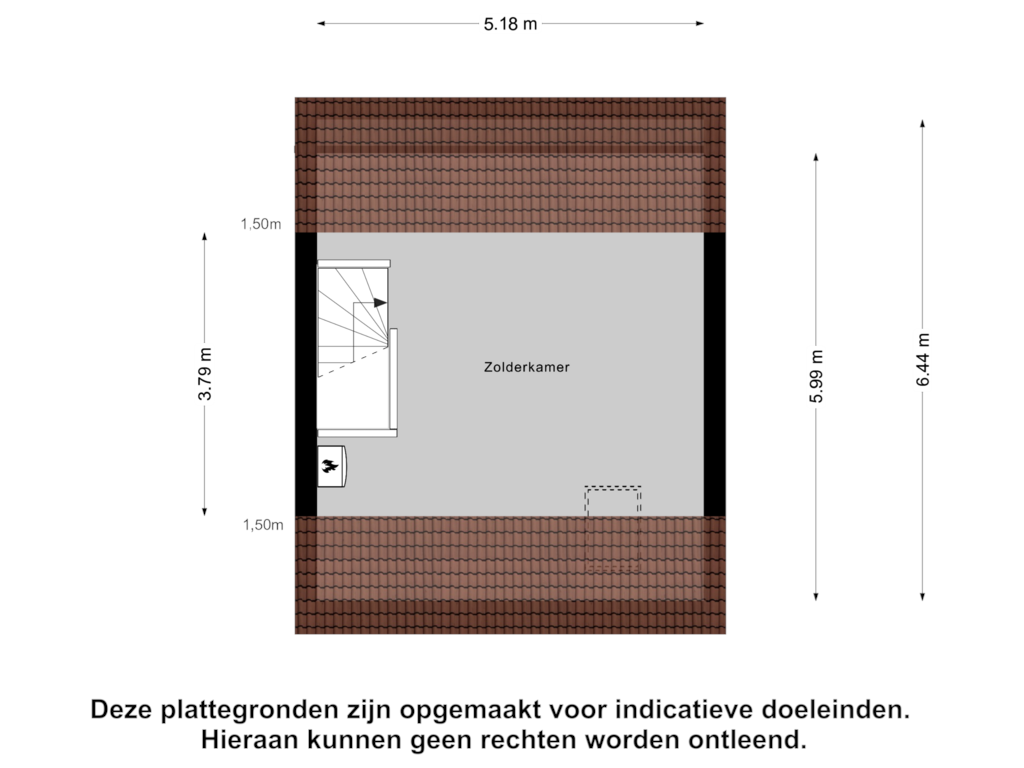 Bekijk plattegrond van Tweede Verdieping van Kraanvogelstraat 21