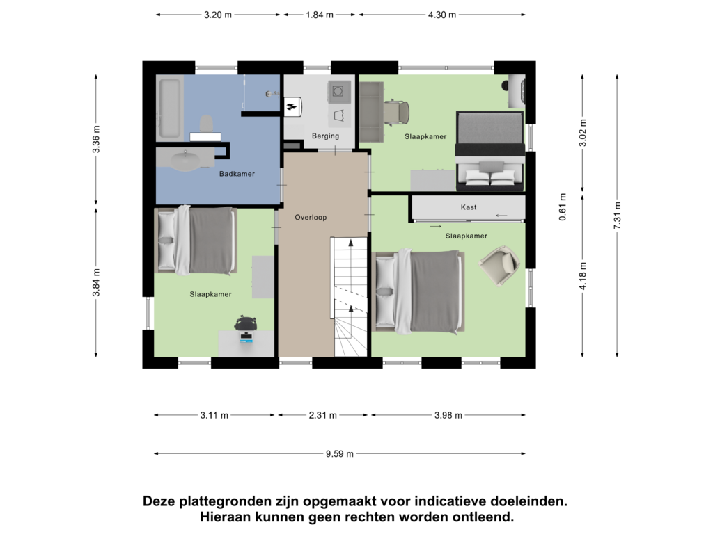 View floorplan of Eerste Verdieping of Jenniskensstraat 18