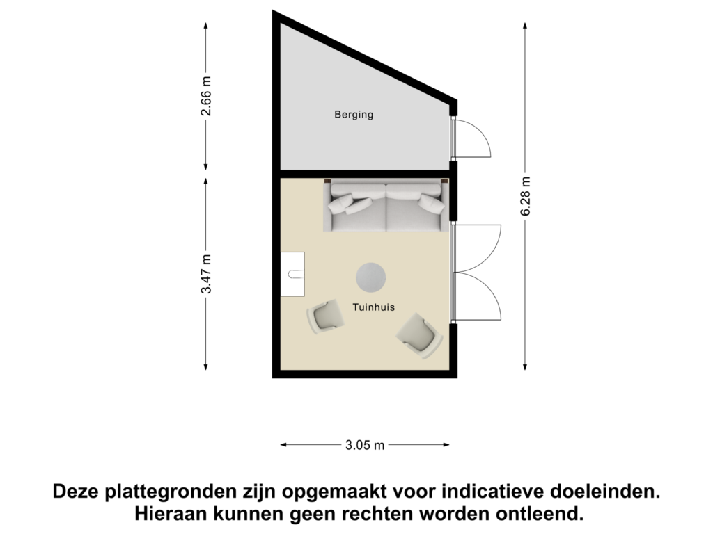 View floorplan of Tuinhuis of Jenniskensstraat 18