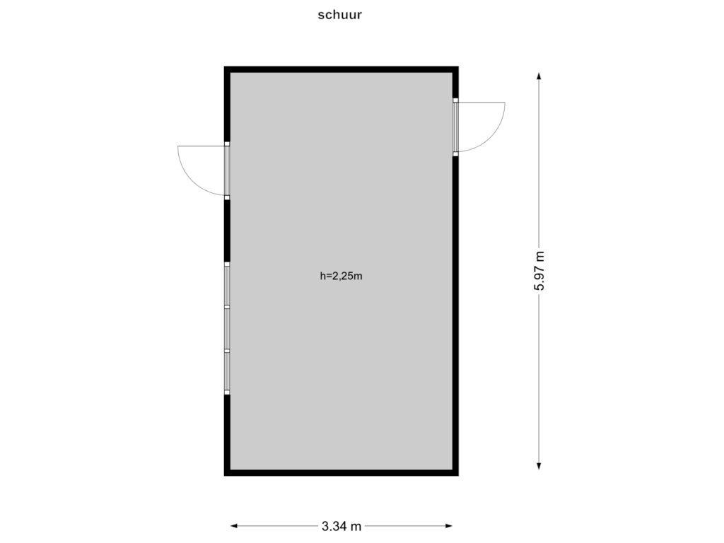 Bekijk plattegrond van schuur van Diependaalselaan 187